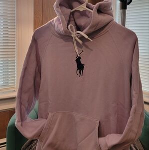 POLO RALPH LAUREN Purple Size M Hoodie w Kangaroo Pocket, Pony Logo